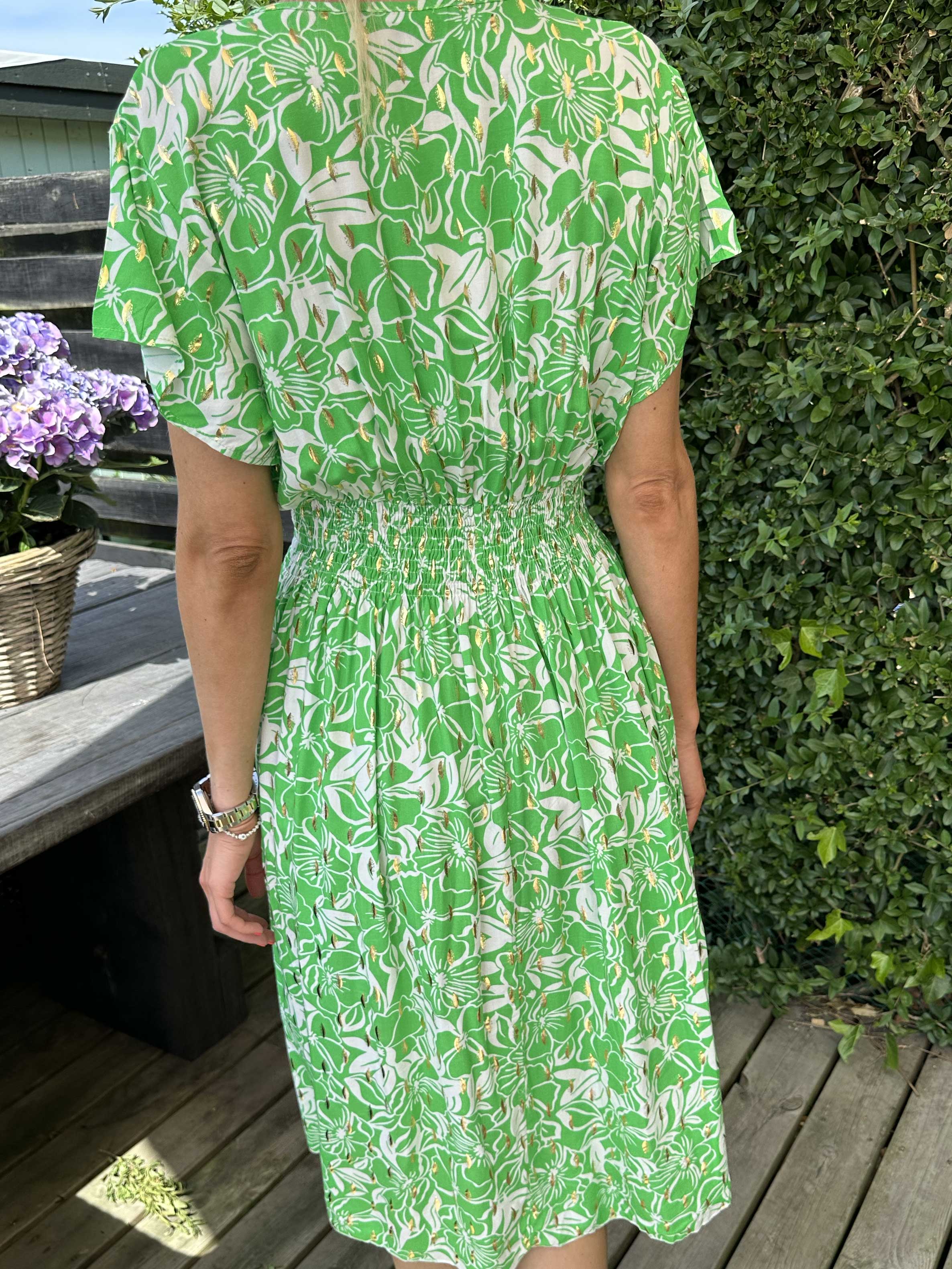 Misha Flower Short - Söt blommig klänning med smock